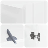 Toilet Cabinet ZWOLLE High Gloss White 66 x 25.5 x 190 cm 896479