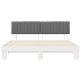 Bed Frame with Upholstered Headboard Light Grey 200 x 200 cm 3398098
