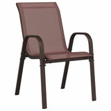 Garden Bistro Set 3 pcs Brown Steel 42003980