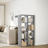 Room Divider Bookcase Grey Sonoma 69.5x29x137.5 cm Engineered Wood 858026