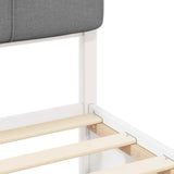 Bed Frame with Upholstered Headboard Light Grey 200 x 200 cm 3398178