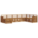 Outdoor Sofa Set 8 pcs Natural Solid Acacia Wood 3375284