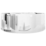 Wash Basin with Overflow 46.5x15.5 cm Ceramic Silver 143865