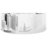 Wash Basin with Overflow 46.5x15.5 cm Ceramic Silver 143865