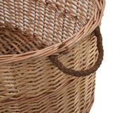 286984 Firewood Basket with Carrying Handles 88x57x34 cm Natural Willow