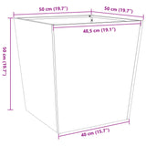 Garden Planter White 50x50x50 cm Steel 851068