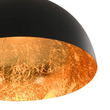 Ceiling Lamps 2 pcs Black and Gold Semi-spherical E27 50873