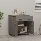 Sideboard HAMAR Light Grey 79x40x80 cm Solid Wood Pine 340439