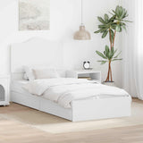 Storage Bed with Headboard White 100 x 200 cm Engineered Wood 3413534