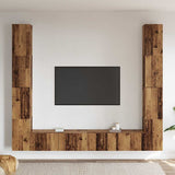 Wall Mounted TV cabinets 6 pcs Old Wood Engineered Wood 3328987