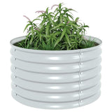 Garden Raised Bed 80x80x44 cm Galvanised Steel Silver 45520