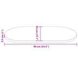 Table Top White 90x45x2.5 cm Solid Wood Pine Oval 824356