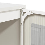 Sideboard White 100.5x39x107 cm Cold-rolled Steel 853409