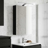 Bathroom Mirror Cabinet with Door Black Oak 40 x 10.5 x 60.5 cm 889032