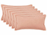 Cushion Cover 6 pcs HOUTEN Pink 50 x 70 cm Boucl 919526