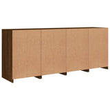 Sideboard with LED Lights Brown Oak 164x37x67 cm 3209057