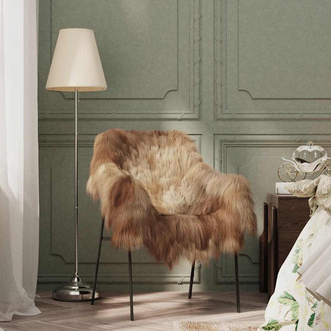 Icelandic Sheepskin Chair Cover Brown 70x110 cm 335855