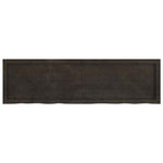 Bathroom Countertop Dark Brown 140x40x cm Treated Solid Wood 3156244