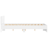 Bed Frame White Engineered wood Double Durable Bed Frame 3207490