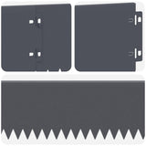 Lawn Edging 10 pcs 103 x 15 cm Steel Anthracite 8008356
