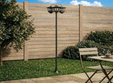 3-Head Lamp Post Black 16 x 16 x 187 cm Aluminum and ABS 42042695