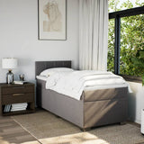 Box Spring Bed with Mattress Taupe 90x200 cm Fabric 3285775