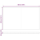 Retractable Awning Manual Yellow and orange 500 x 300 cm Fabric 3331248