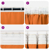 Blackout Curtains with Rings 2 pcs Bright Orange 245 x 140 cm 4107511