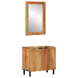 Bathroom Cabinet Set 2 pcs Natural 62 x 33 x 58 cm 3310012
