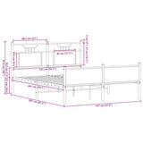 Bed Frame without Mattress Sonoma Oak 140x200 cm Engineered Wood 4106981