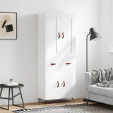 Highboard White 69.5x34x180 cm Engineered Wood 3199849