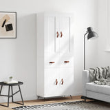 Highboard White 69.5x34x180 cm Engineered Wood 3199849