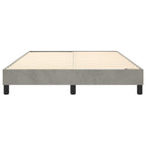 Box Spring Bed Frame Light Grey Double Velvet 3121190