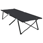 Folding Camping Bed 2 pcs Black 206 x 76 x 74 cm Oxford fabric 42003169
