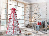 6 FT Fully Decorated Pre-lit Christmas Tree, Pop Up Artificial Xmas Tree with 100 Warm Lights and 42562469