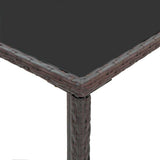 Garden Bar Set Brown PE rattan Medium Footrest Garden Bar Set 3095389