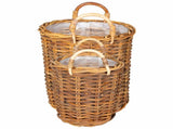 Planter Basket GENDT 2 pcs Natural Brown Kubu Rattan 42020958