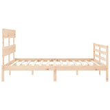 Bed Frame without Mattress King Size Solid Wood 3195096