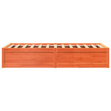 Bed Frame without Mattress Wax Brown 90x200 cm Solid Wood Pine 846833