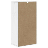 Side Cabinet with Drawers ODDA White 40x24x79 cm Solid Wood Pine 4103594
