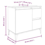 ZNTS 3 Piece Bathroom Cabinet Set Grey Sonoma Engineered Wood 3185549