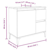 ZNTS 3 Piece Bathroom Cabinet Set Grey Sonoma Engineered Wood 3185549