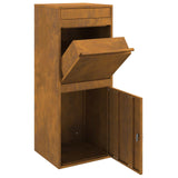Parcel Drop Box Rusty 41 x 38 x 103 cm Weathering Steel 874939
