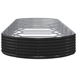Garden Raised Bed Galvanised Steel 450x140x36 cm Anthracite 319041