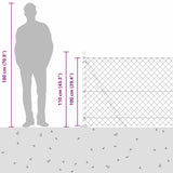 Welded Wire Fence with Concrete Base 10 x 1 m 3351237