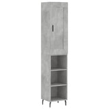 Highboard Concrete Grey 34,5x34x180 cm Engineered Wood 3200341