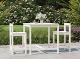 3 Piece Garden Bar Set White Solid Wood Pine 3154736