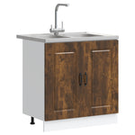 Kitchen Cabinet with Door Kalmar 2 pcs Brown 80 x 46 x 81.5 cm 3315006