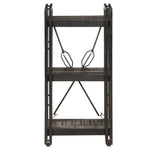 3-Tier Bookcase Black 40x30x80 cm Solid Mango Wood 320625