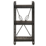 Bookcase Black Solid mango wood and powder-coated steel Medium 320625